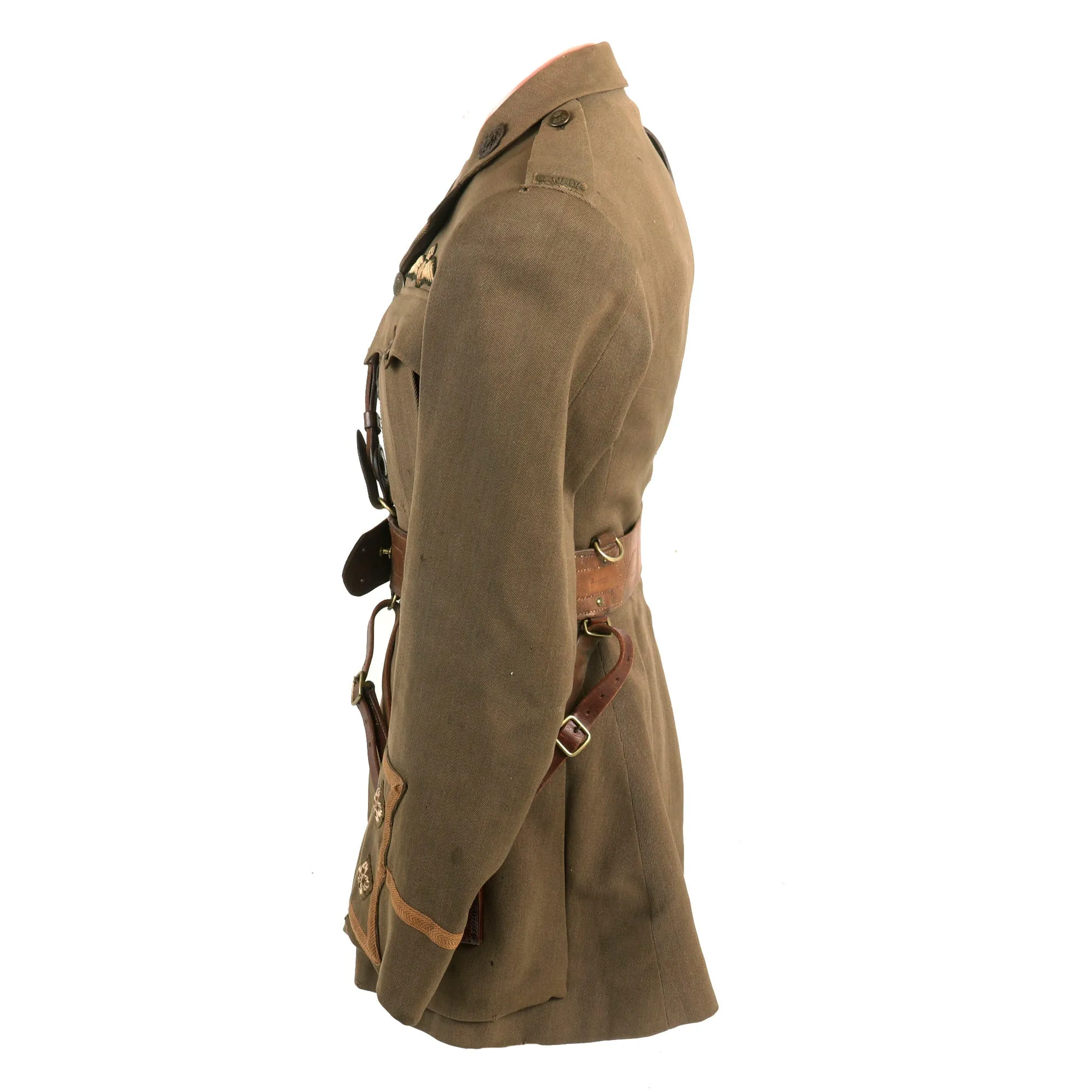 Original Pre-1916 WWI Canadian Royal Flying Corps Pilot Lieutenant Officers Cuff Rank Tunic with RAF Pilot’s Wings