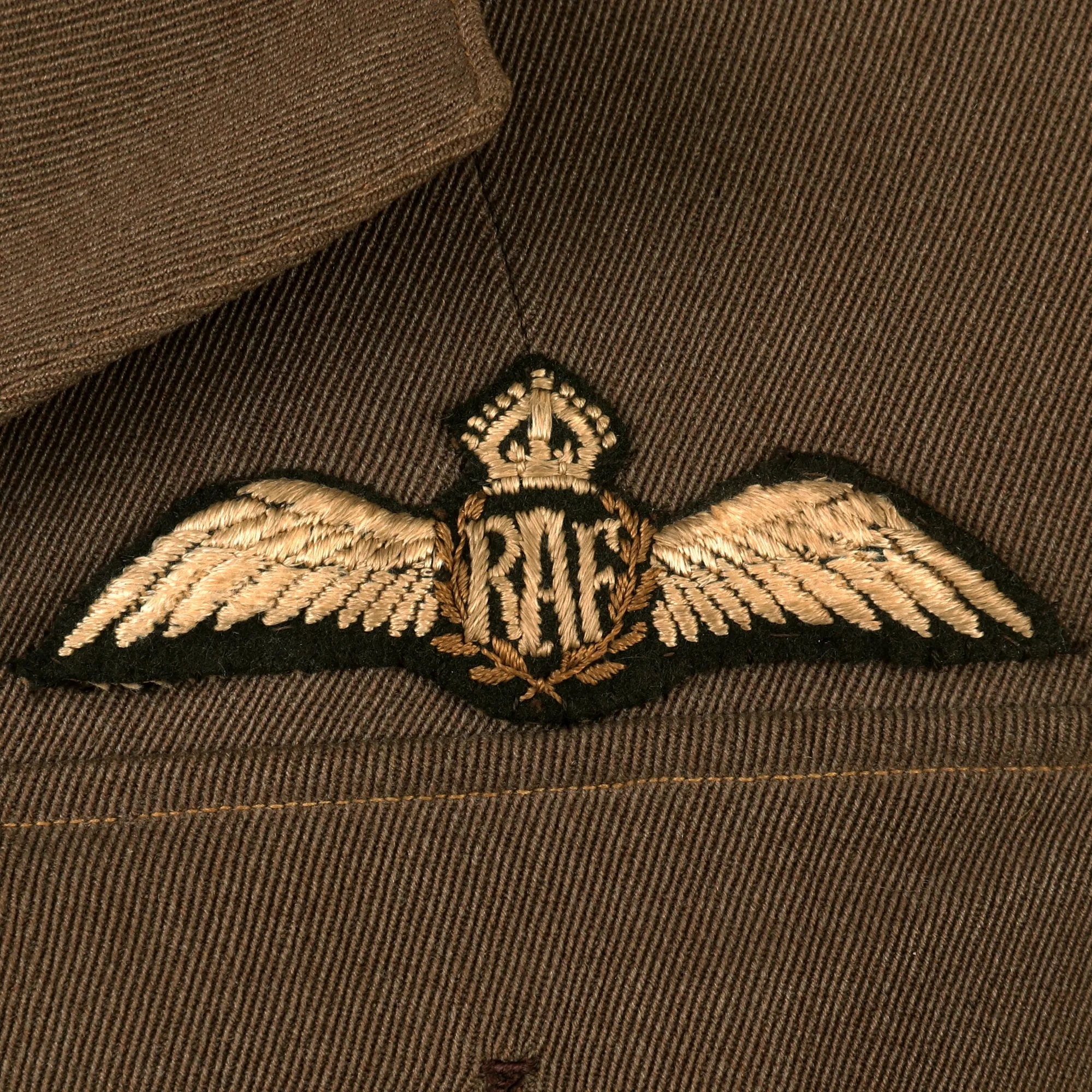 Original Pre-1916 WWI Canadian Royal Flying Corps Pilot Lieutenant Officers Cuff Rank Tunic with RAF Pilot’s Wings