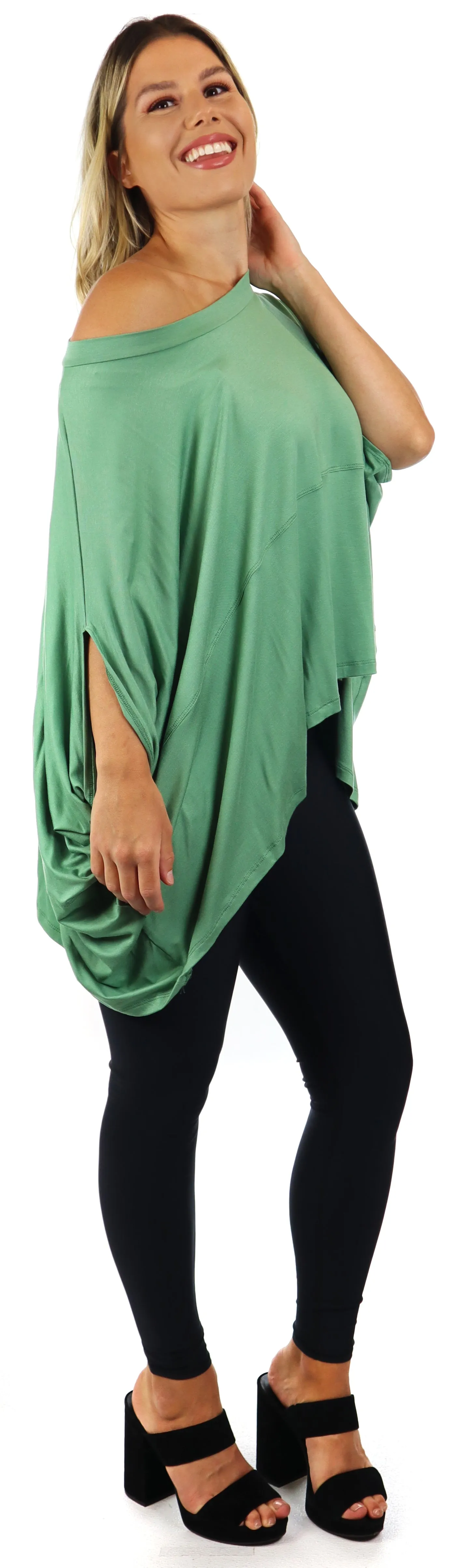 Oversized poncho Top, Fit Small to 3XL, Hip Hop Tunic, Boho Top, Casual top, Summer tunic, Plus size top, Women tunic.