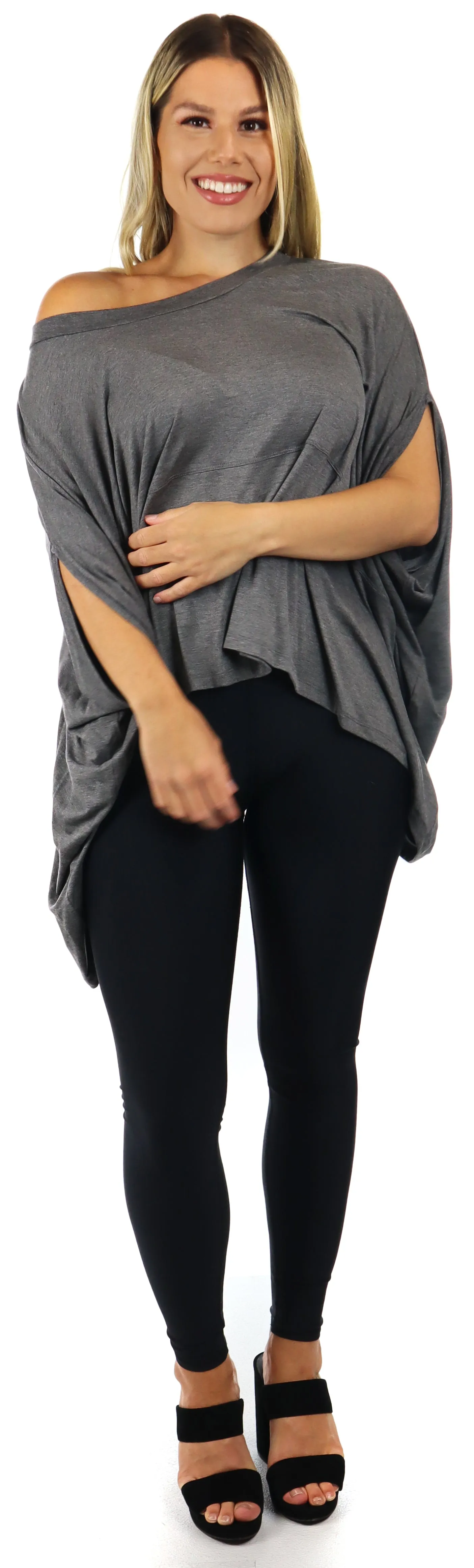 Oversized poncho Top, Fit Small to 3XL, Hip Hop Tunic, Boho Top, Casual top, Summer tunic, Plus size top, Women tunic.