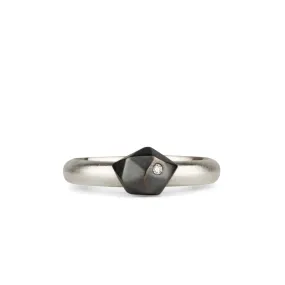 Oxidized Tiny Fragment Ring with Diamond