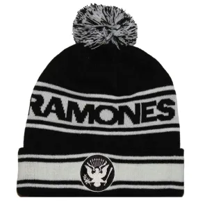 Ramones Eagle Pom Beanie Hat - Black