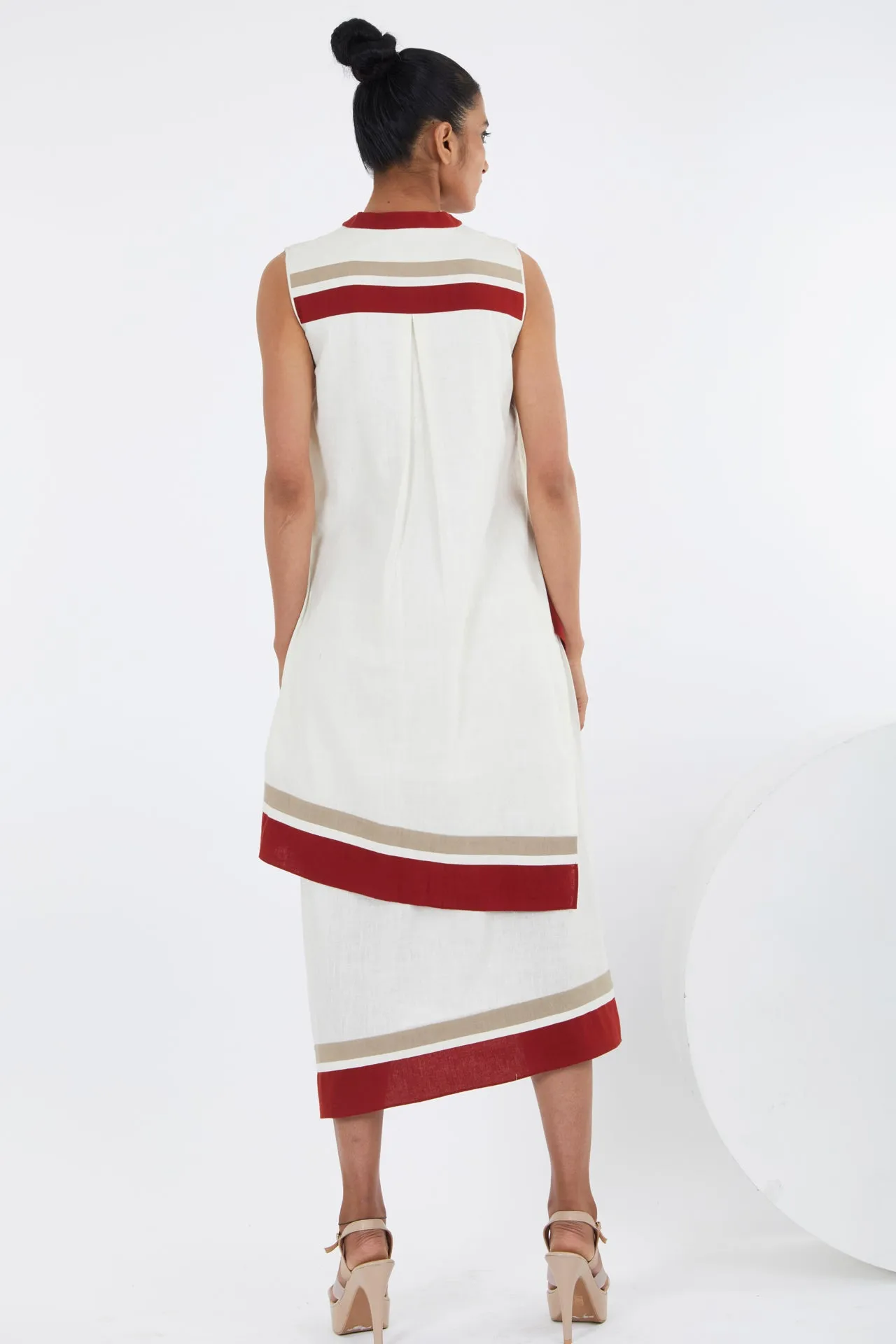 Sachi - Ivory Layered Midi Dress