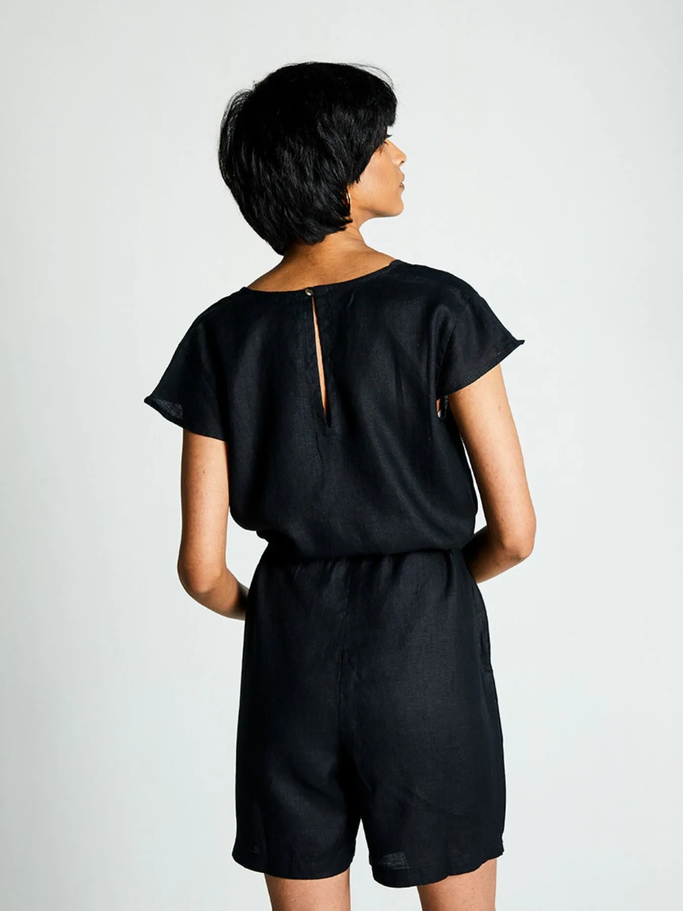 Smoke and Mirrors Romper, Black