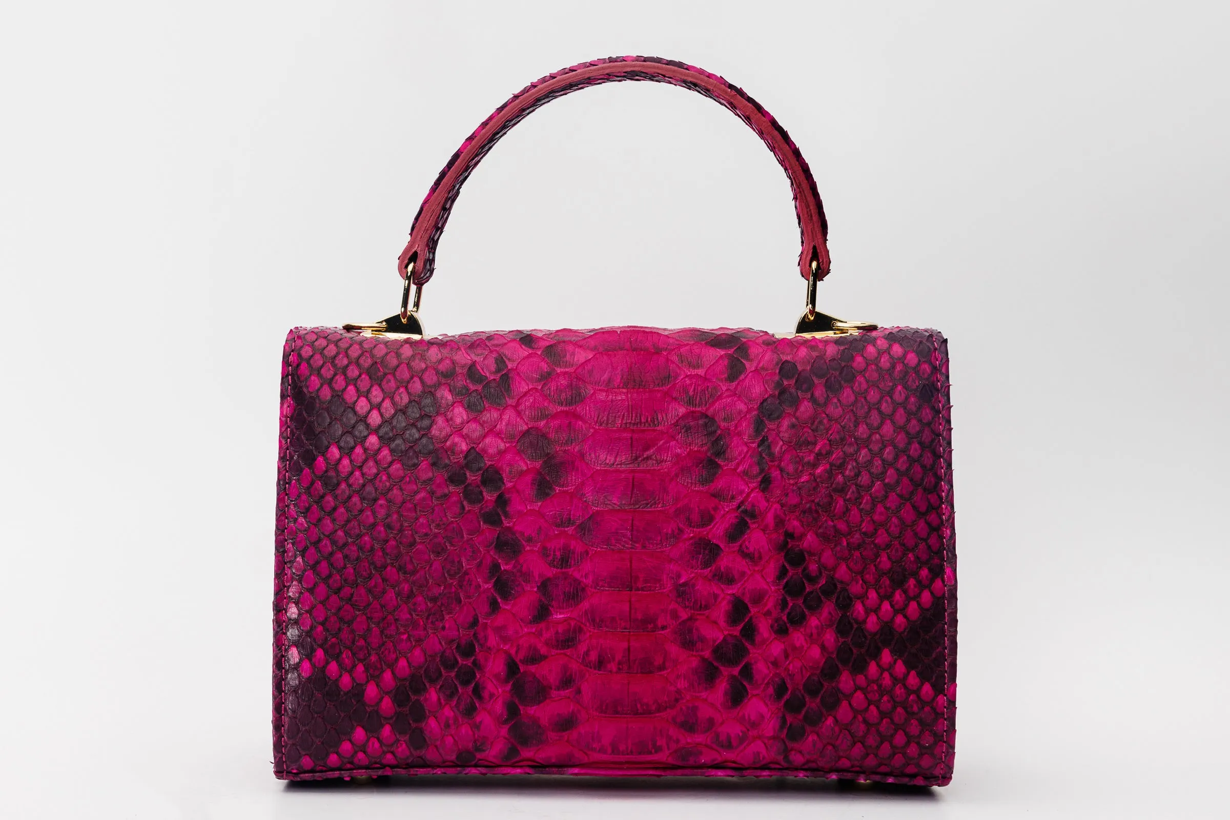The Queen Fuchsia Leather Handbag