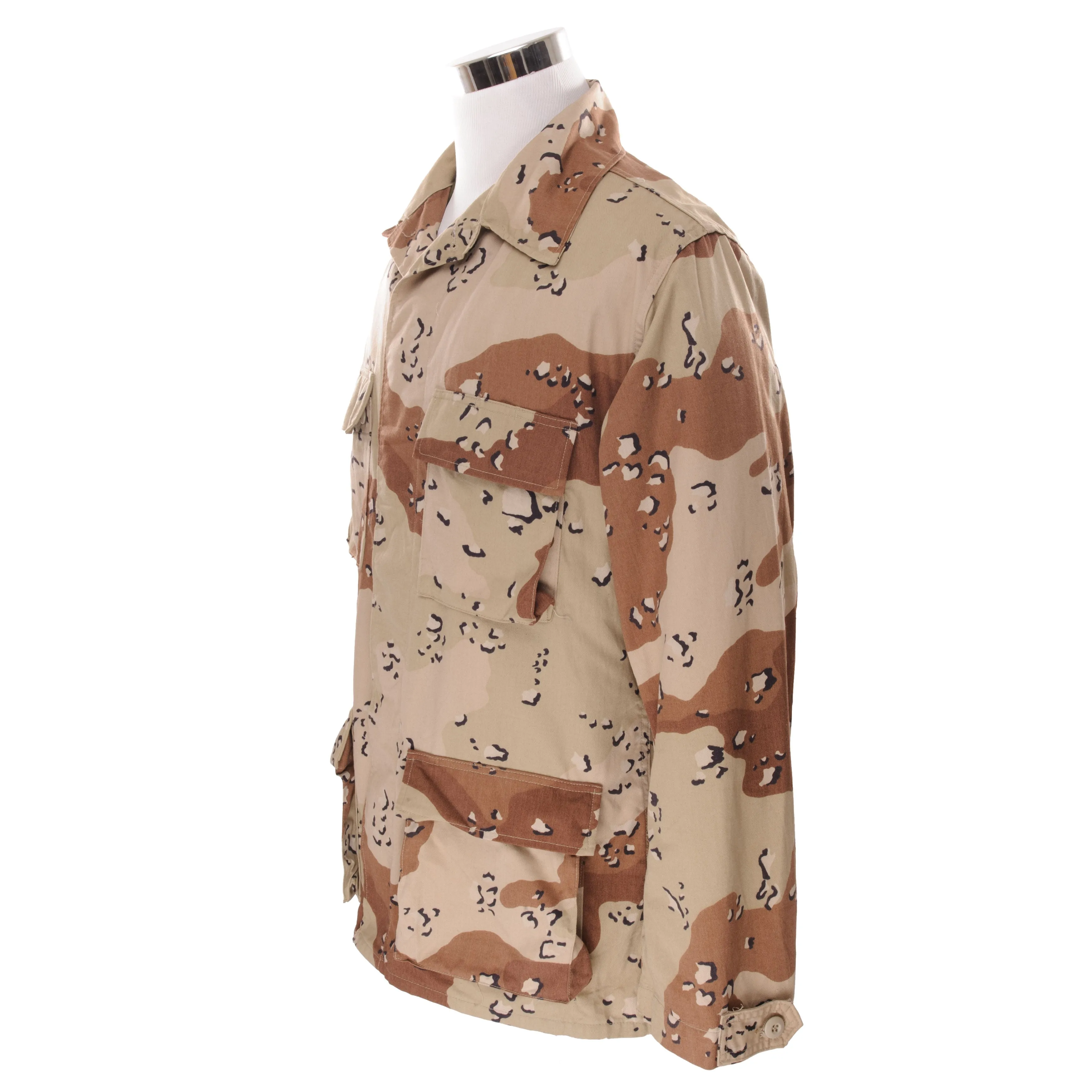 VINTAGE US ARMY DESERT CAMO CHOCOLATE CHIP JACKET 1990 MEDIUM LONG