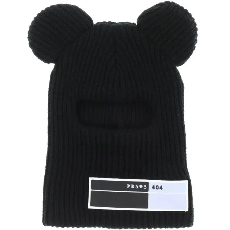Warm Winter Knit Beanie Hats  Korean Style Wool Outdoor Ski Windproof Scarf Unisex