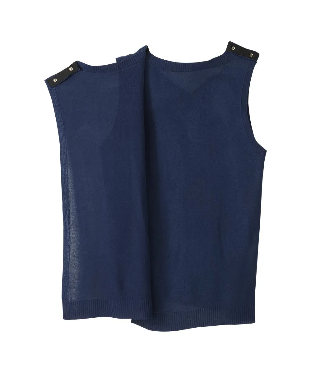 Women's Open Back Embroidered Sweater Vest