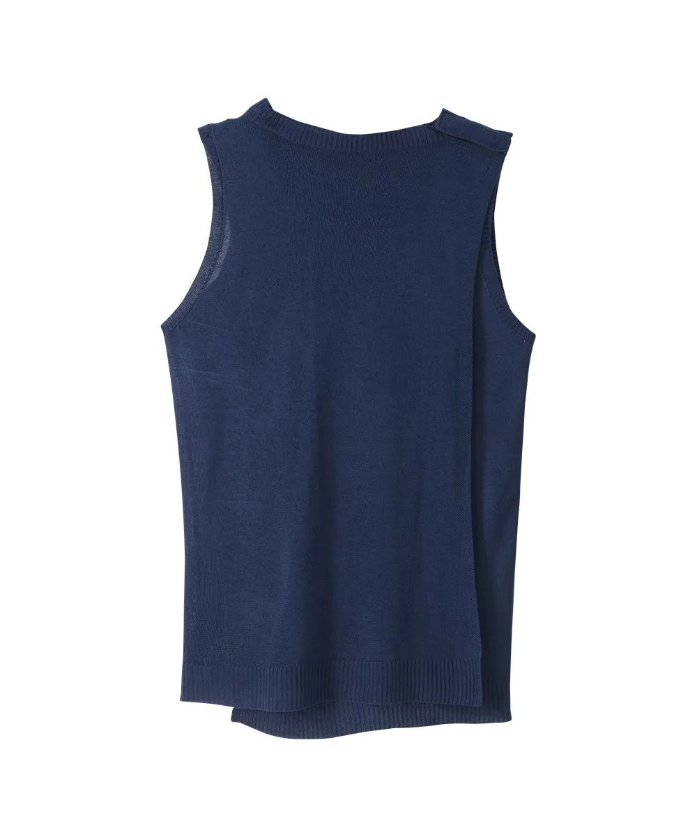 Women's Open Back Embroidered Sweater Vest