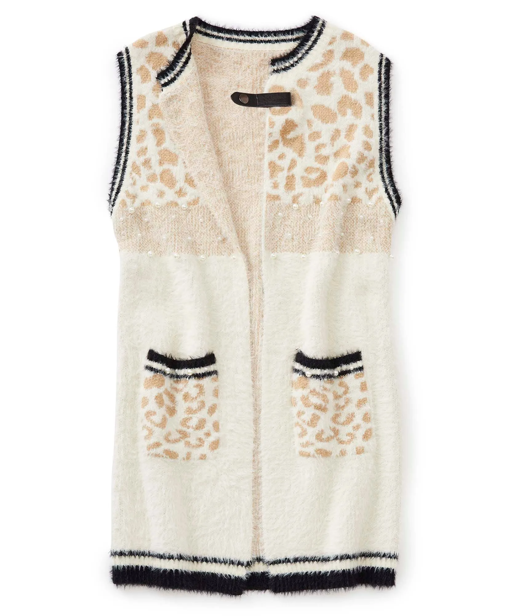 Women's Sweater Vest with Magnetic Snap